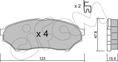 Cifam 822-397-0 - Тормозные колодки, дисковые, комплект unicars.by