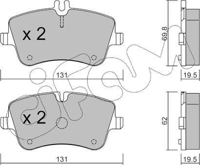 Cifam 822-342-0 - Тормозные колодки, дисковые, комплект unicars.by