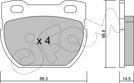 Cifam 822-354-0 - Тормозные колодки, дисковые, комплект unicars.by