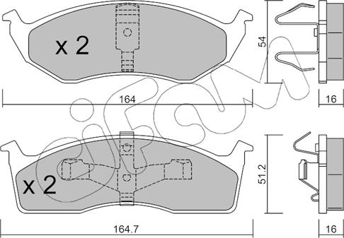 Cifam 822-356-1 - Тормозные колодки, дисковые, комплект unicars.by