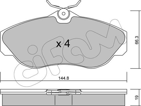 Cifam 822-350-0 - Тормозные колодки, дисковые, комплект unicars.by