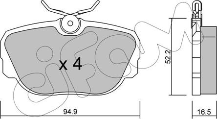 Cifam 822-351-0 - Тормозные колодки, дисковые, комплект unicars.by