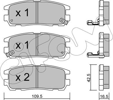 Cifam 822-358-0 - Тормозные колодки, дисковые, комплект unicars.by