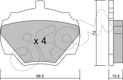 Cifam 822-353-0 - Тормозные колодки, дисковые, комплект unicars.by