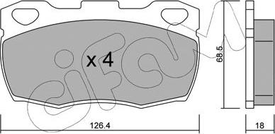 Cifam 822-352-1 - Тормозные колодки, дисковые, комплект unicars.by