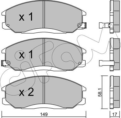 Cifam 822-364-0 - Тормозные колодки, дисковые, комплект unicars.by