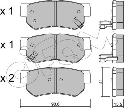 Cifam 822-365-0 - Тормозные колодки, дисковые, комплект unicars.by