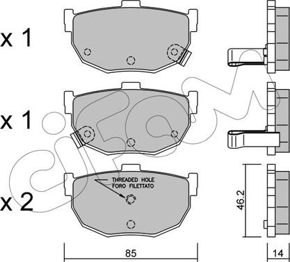 Cifam 822-362-1 - Тормозные колодки, дисковые, комплект unicars.by