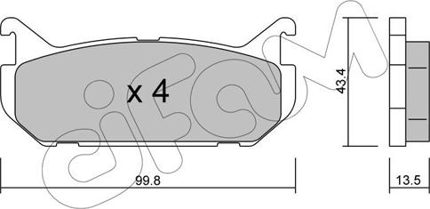 Cifam 822-303-0 - Тормозные колодки, дисковые, комплект unicars.by