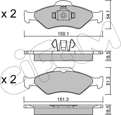 Cifam 822-315-0 - Тормозные колодки, дисковые, комплект unicars.by