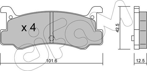 Cifam 822-389-0 - Тормозные колодки, дисковые, комплект unicars.by