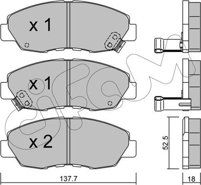 Cifam 822-384-0 - Тормозные колодки, дисковые, комплект unicars.by