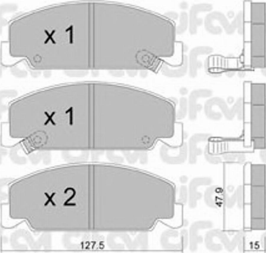 Cifam 822-383-0 - Тормозные колодки, дисковые, комплект unicars.by