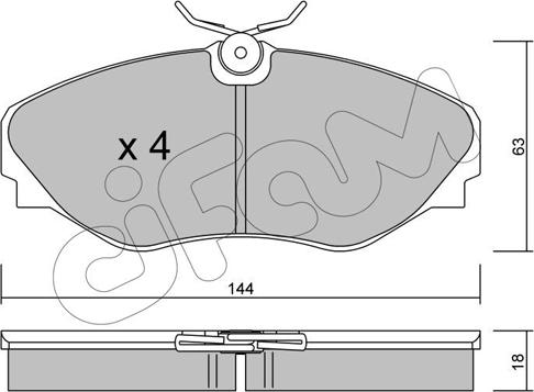 Cifam 822-338-0 - Тормозные колодки, дисковые, комплект unicars.by