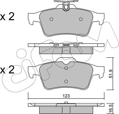 Cifam 822-337-1 - Тормозные колодки, дисковые, комплект unicars.by