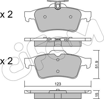 Cifam 822-337-3 - Тормозные колодки, дисковые, комплект unicars.by