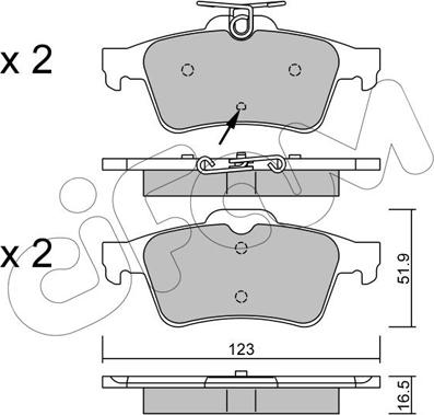 Cifam 822-337-2 - Тормозные колодки, дисковые, комплект unicars.by