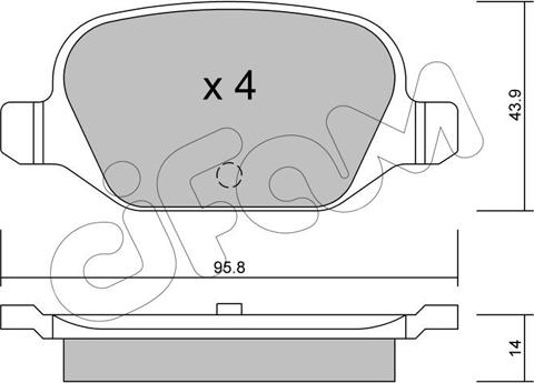 Cifam 822-324-0 - Тормозные колодки, дисковые, комплект unicars.by