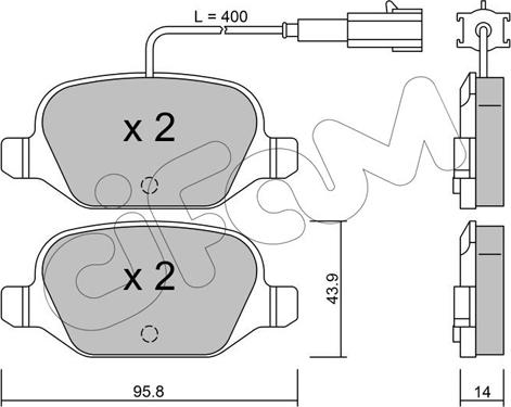 Cifam 822-324-3 - Тормозные колодки, дисковые, комплект unicars.by