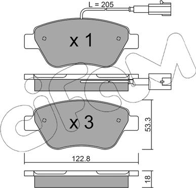 Cifam 822-321-0 - Тормозные колодки, дисковые, комплект unicars.by