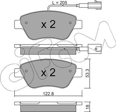 Cifam 822-321-3 - Тормозные колодки, дисковые, комплект unicars.by