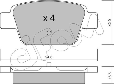 Cifam 822-323-0 - Тормозные колодки, дисковые, комплект unicars.by