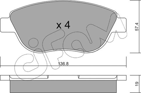 Cifam 822-322-1 - Тормозные колодки, дисковые, комплект unicars.by