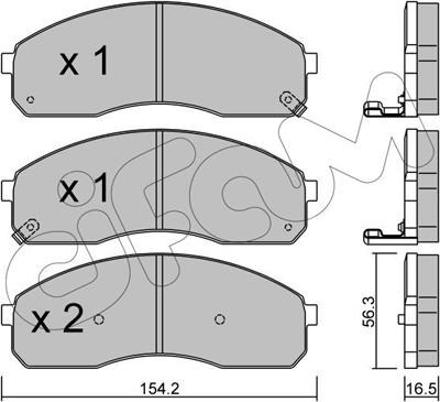 Cifam 822-374-0 - Тормозные колодки, дисковые, комплект unicars.by