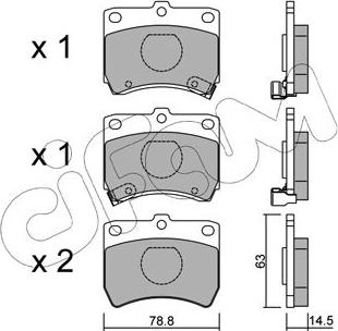 Cifam 822-370-0 - Тормозные колодки, дисковые, комплект unicars.by