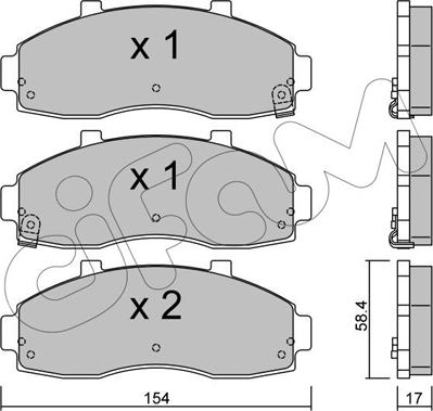 Cifam 822-373-0 - Тормозные колодки, дисковые, комплект unicars.by