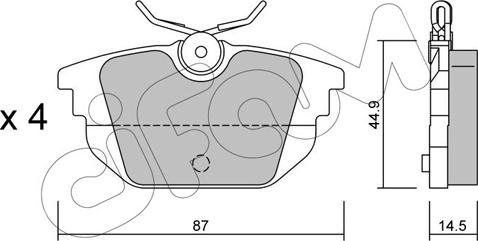 Cifam 822-299-0 - Тормозные колодки, дисковые, комплект unicars.by