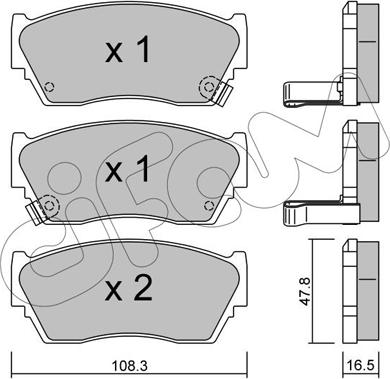 Cifam 822-246-1 - Тормозные колодки, дисковые, комплект unicars.by