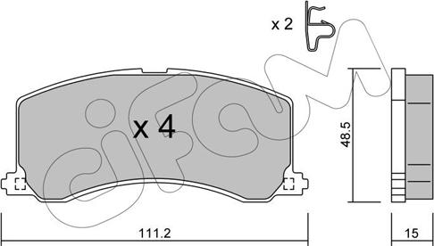 Cifam 822-248-0 - Тормозные колодки, дисковые, комплект unicars.by