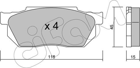 Cifam 822-247-0 - Тормозные колодки, дисковые, комплект unicars.by