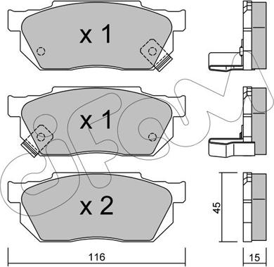 Cifam 822-247-1 - Тормозные колодки, дисковые, комплект unicars.by