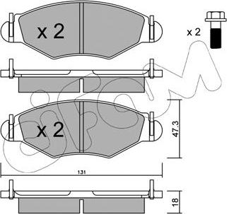 Cifam 822-254-1 - Тормозные колодки, дисковые, комплект unicars.by