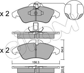 Cifam 822-256-1 - Тормозные колодки, дисковые, комплект unicars.by