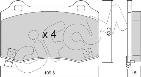 Cifam 822-251-6 - Тормозные колодки, дисковые, комплект unicars.by