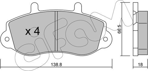 Cifam 822-264-0 - Тормозные колодки, дисковые, комплект unicars.by