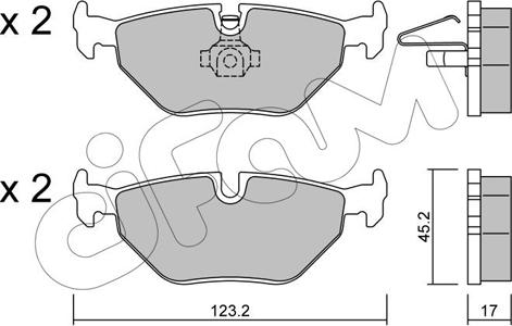 Cifam 822-261-0 - Тормозные колодки, дисковые, комплект unicars.by