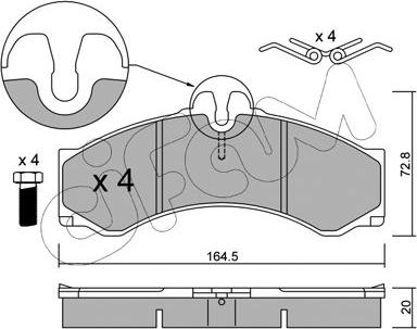 Cifam 822-262-0 - Тормозные колодки, дисковые, комплект unicars.by