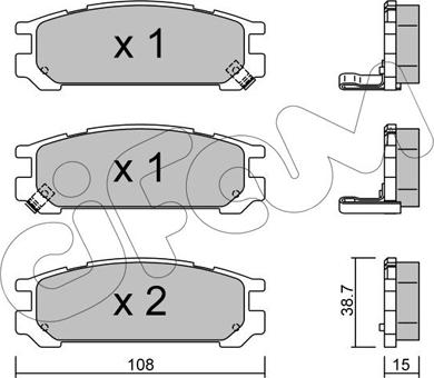 Cifam 822-204-0 - Тормозные колодки, дисковые, комплект unicars.by