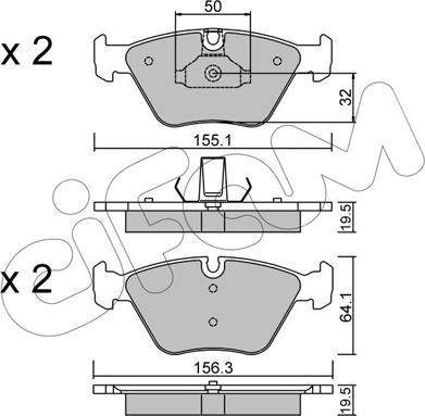 Cifam 822-207-5 - Тормозные колодки, дисковые, комплект unicars.by