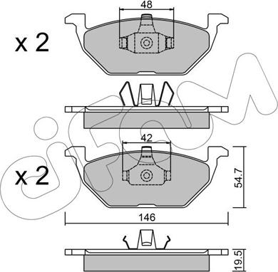 Cifam 822-211-1 - Тормозные колодки, дисковые, комплект unicars.by