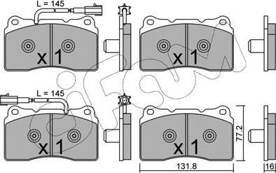 Cifam 822-288-6 - Тормозные колодки, дисковые, комплект unicars.by