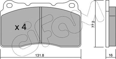 Cifam 822-288-1 - Тормозные колодки, дисковые, комплект unicars.by