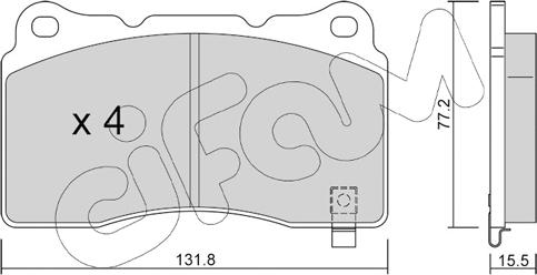 Cifam 822-288-8 - Тормозные колодки, дисковые, комплект unicars.by