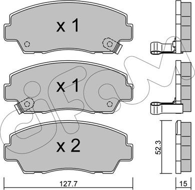 Cifam 822-283-0 - Тормозные колодки, дисковые, комплект unicars.by