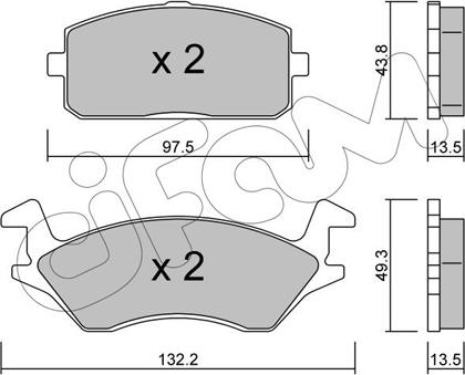 Cifam 822-234-0 - Тормозные колодки, дисковые, комплект unicars.by