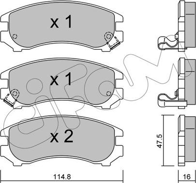 Cifam 822-230-1 - Тормозные колодки, дисковые, комплект unicars.by